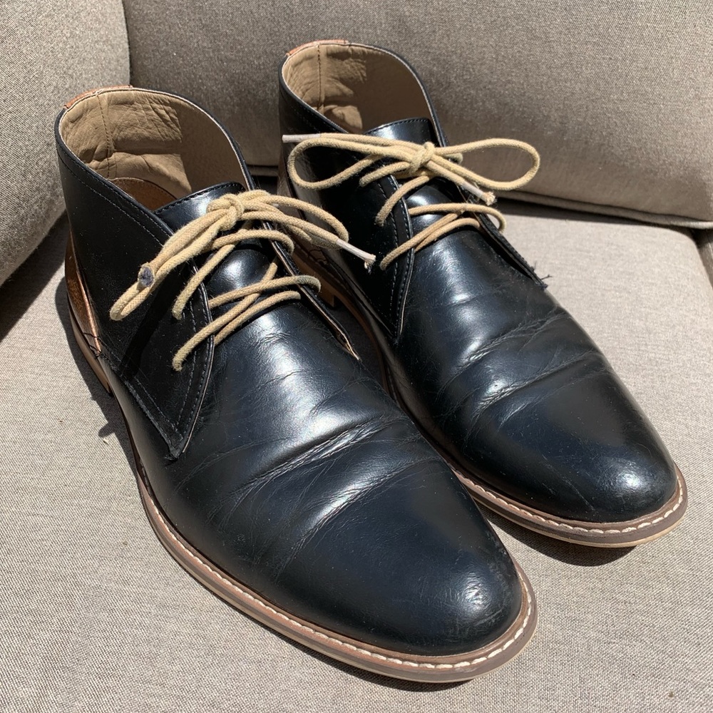 Steve Madden Leather Tie Up Boots - 11 - Picture 3 of 8